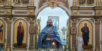 Праздник Сретения Господня и митинг, посвященный выводу российских войск из Афганистана, в г. Карасуке - Карасукская и Ордынская Епархия