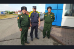 Казаки ХКО «Карасукское» совместно с сотрудниками полиции вышли на дежурство на АЗС города Карасука.
